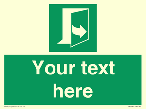 Custom sign safe condition door opens pulling left hand side